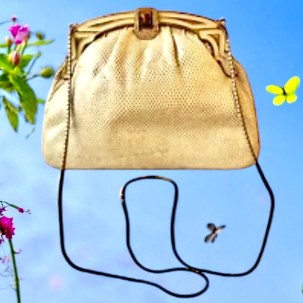 Finesse La Model NY Vintage Snakeskin Clutch Or Shoulder Chain Strap Bag